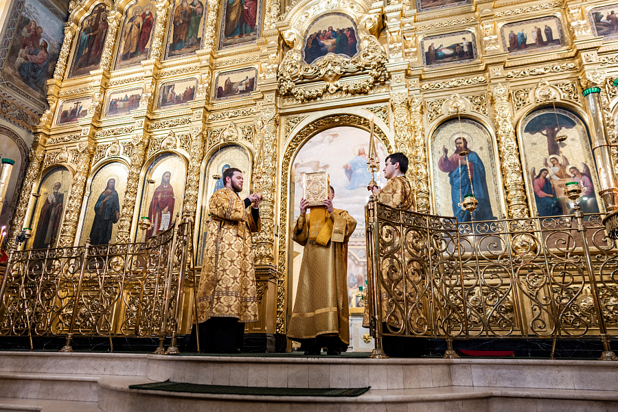 Молебное пение на новолетие в Троицком кафедральном соборе Подольска